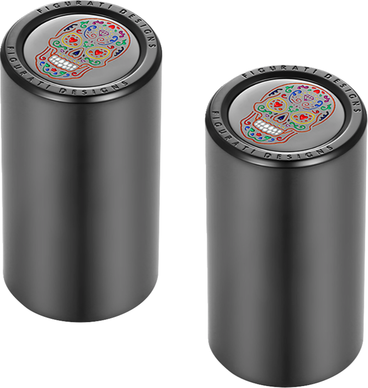 FIGURATI DESIGNS Docking Cover - Long - Black - Sugar Skull FD30-DC-25-45-BLK