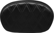 LE PERA Sissy Bar Pad - Medium - Double Diamond - Shiny Black L-SBP02DD-SH