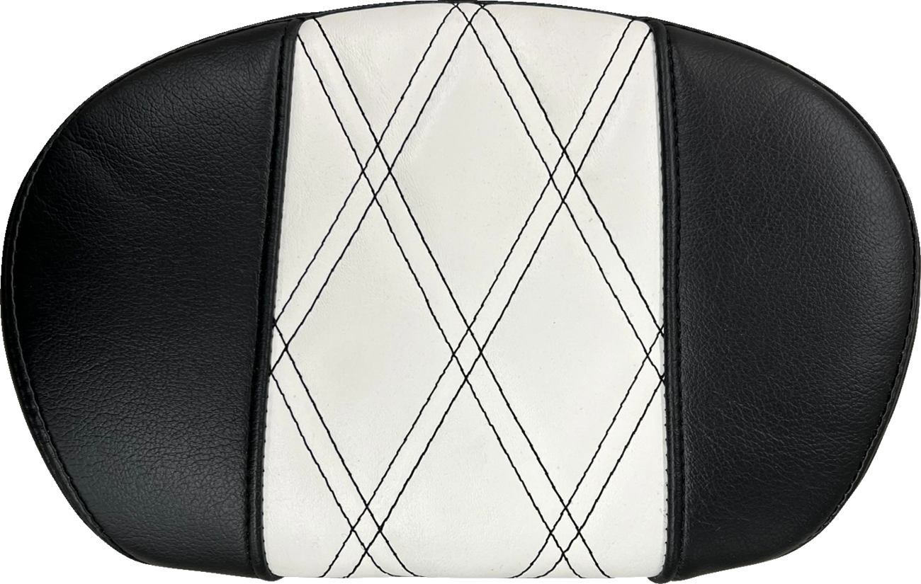 LE PERA Sissy Bar Pad - Medium - GT1/HR1 Inlay - Black/White L-SBP02GT/HR1