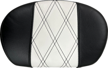 LE PERA Sissy Bar Pad - Medium - GT1/HR1 Inlay - Black/White L-SBP02GT/HR1