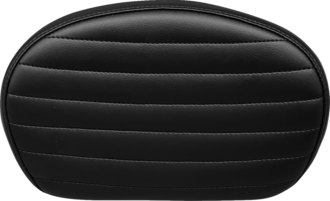 LE PERA Sissy Bar Pad - Medium - Pleated - Dull Black L-SBP02PT-DULL