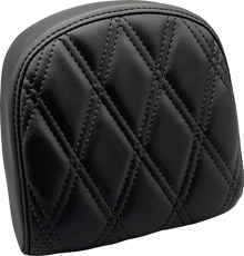 LE PERA Sissy Bar Pad - Small - Double Diamond - Dull Black L-SBP03DD-DULL