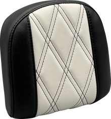 LE PERA Sissy Bar Pad - Small - GT1/HR1 Inlay - Black/White L-SBP03GT/HR1