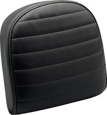 LE PERA Sissy Bar Pad - Small - Pleated - Dull Black L-SBP03PT-DULL