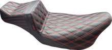 LE PERA Tailwhip Daddy Long Legs Seat - Double Diamond w/ Red Thread - FL '08-'24 LK-587DLDD-RED