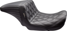 LE PERA Kickflip Up Front Seat - Double Diamond - Black - Dyna '06-'17 LKU-591DD