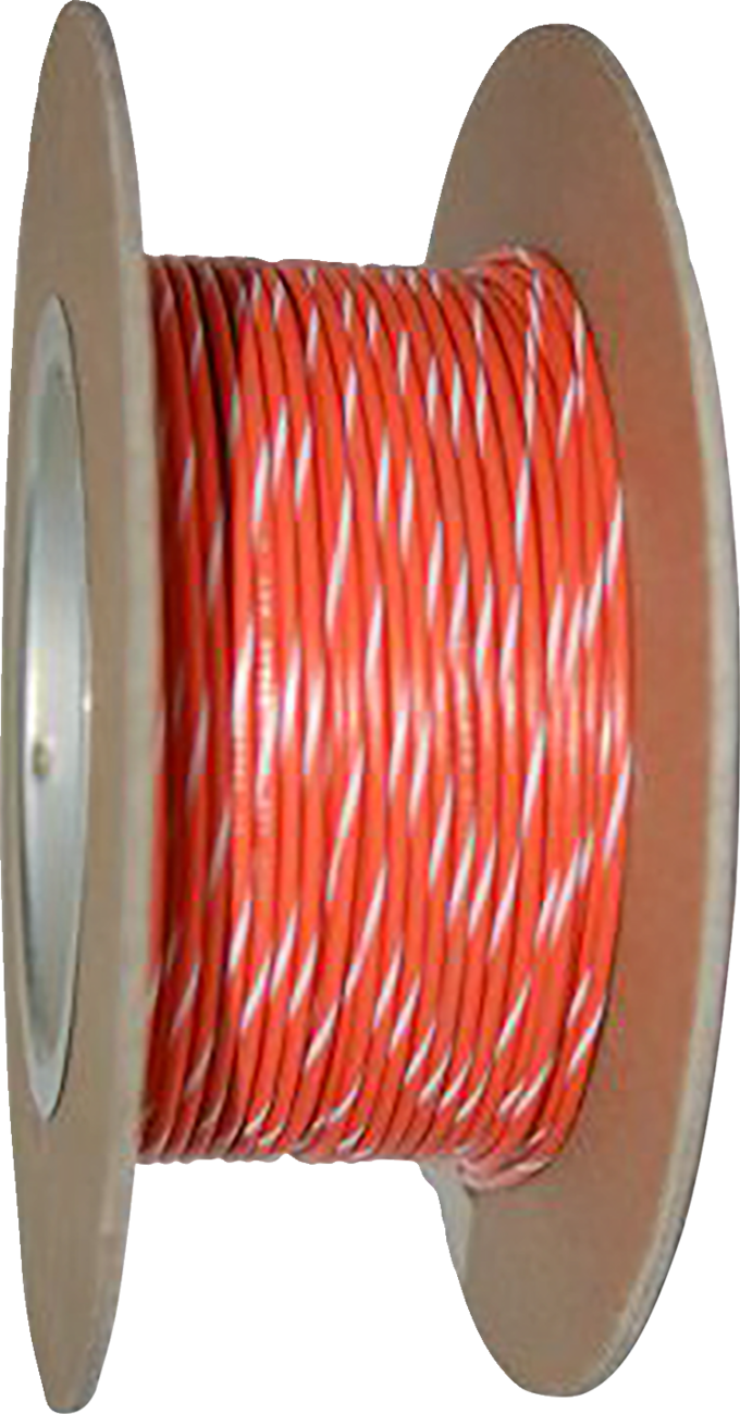 NAMZ 100' Wire Spool - 20 Gauge - Orange/White NWR-39-100-20