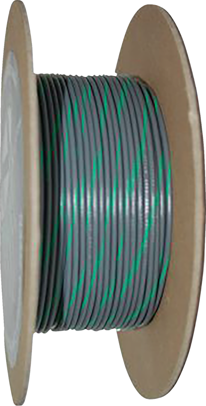 NAMZ 100' Wire Spool - 20 Gauge - Gray/Green NWR-85-100-20