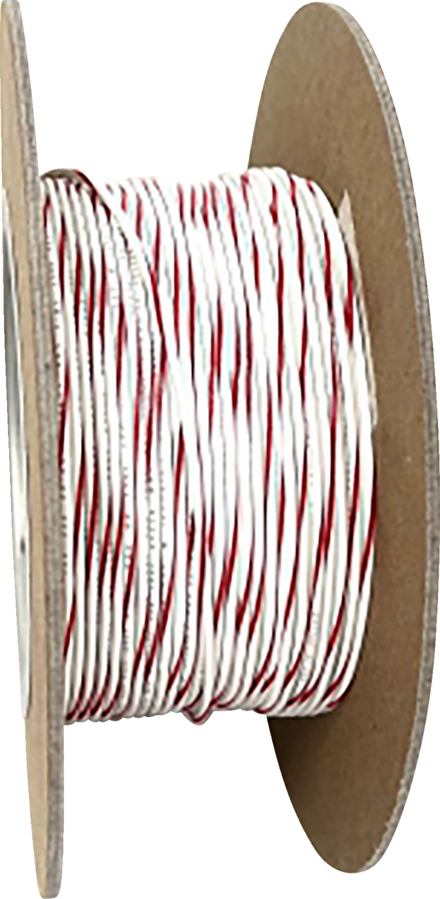 NAMZ 100' Wire Spool - 20 Gauge - White/Red NWR-92-100-20