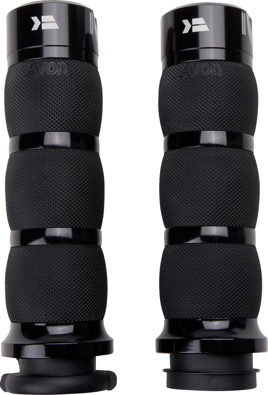 KHROME WERKS Klassic Grips - Air Cushion - TBW - Black 500190