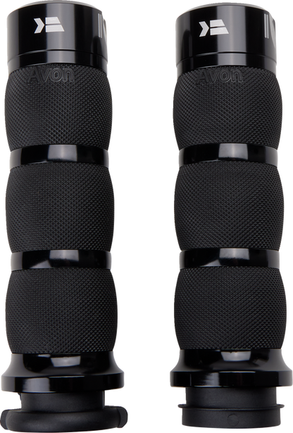 KHROME WERKS Klassic Grips - Air Cushion - TBW - Black 500190