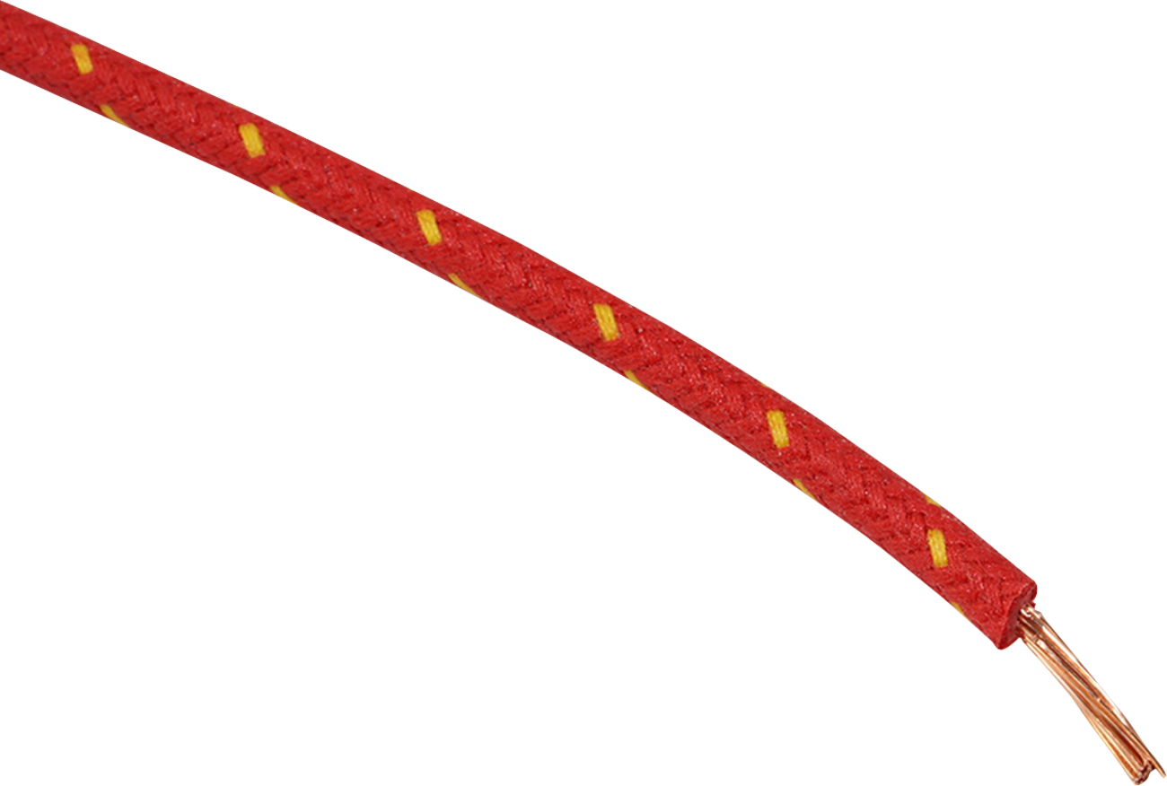 NAMZ 25' Cloth-Braided Wire Spool - 16 Gauge - Red/Yellow NCBW-24
