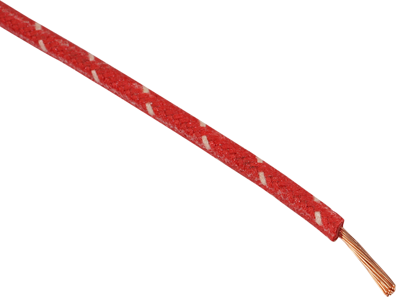 NAMZ 25' Cloth-Braided Wire Spool - 16 Gauge - Red/White NCBW-29