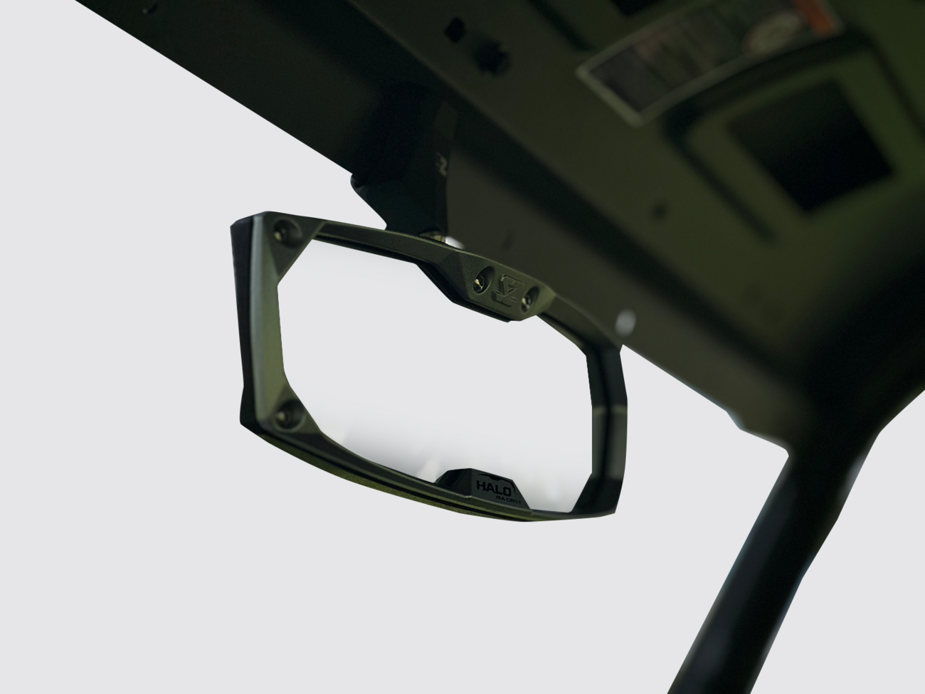SEIZMIK Mirror - Halo R - Rear View - Rectangle - Black w/Silver Bezel - Each - CF Moto 56-18033