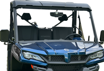 SEIZMIK Mirror - Halo R - Rear View w/LED Cabin Light - Rectangle - Black w/Silver Bezel - Each - CF Moto 56-18032KIT