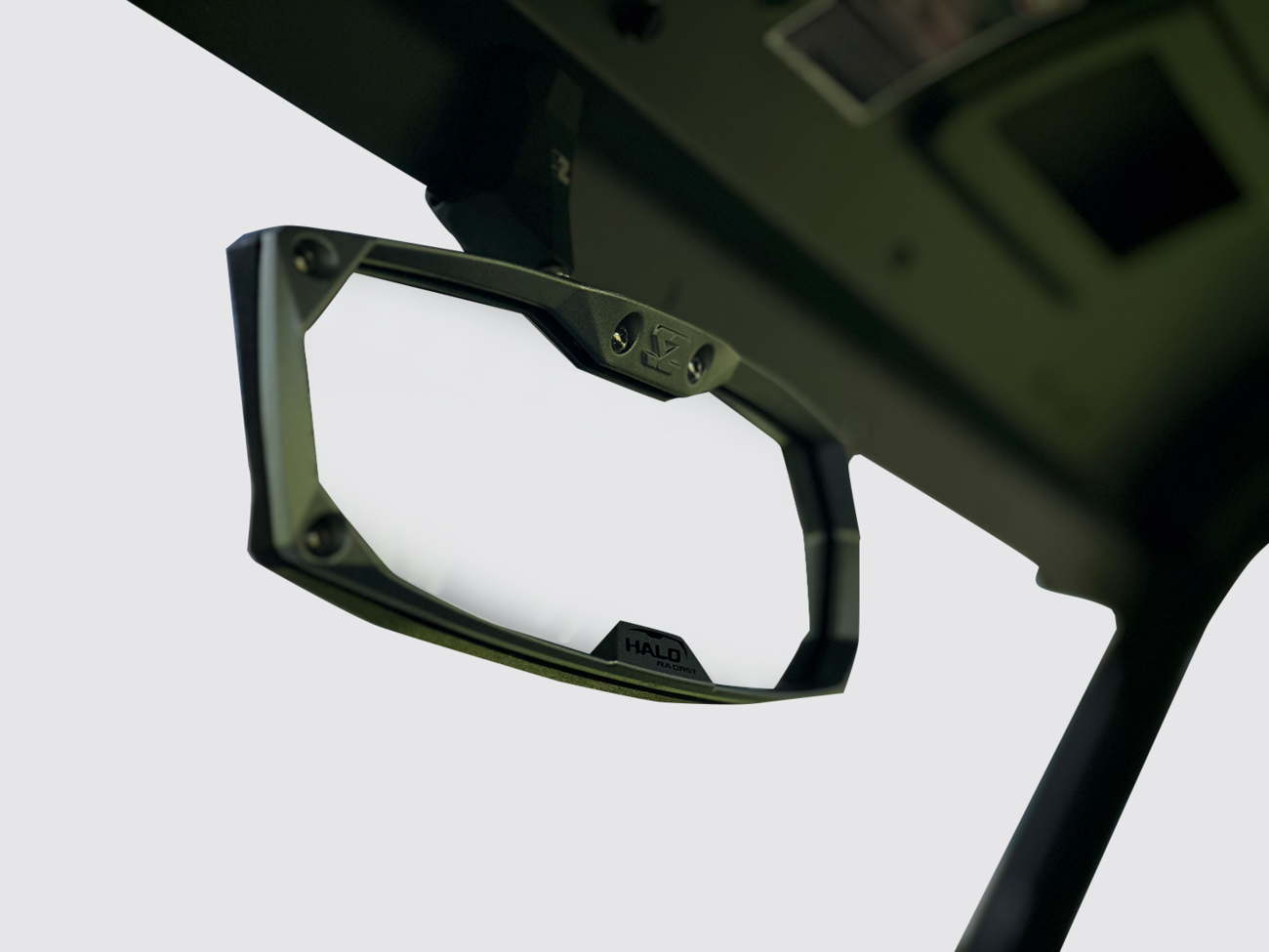 SEIZMIK Mirror - Halo R - Rear View - Rectangle - Black w/Silver Bezel - Each - CF Moto 56-18033