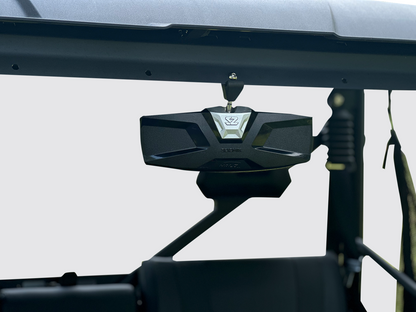 SEIZMIK Mirror - Halo R - Rear View - Rectangle - Black w/Silver Bezel - Each - CF Moto 56-18033