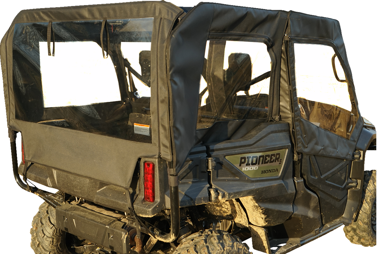 SEIZMIK Soft Doors - Middle/Rear Windows - Black/Clear - Honda - Pioneer 51-20983