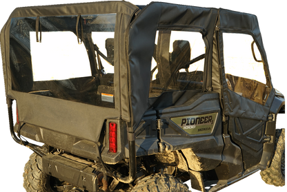 SEIZMIK Soft Doors - Middle/Rear Windows - Black/Clear - Honda - Pioneer 51-20983