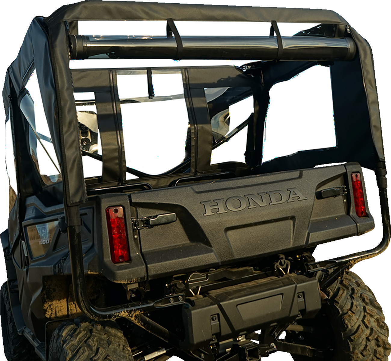 SEIZMIK Soft Doors - Middle/Rear Windows - Black/Clear - Honda - Pioneer 51-20983