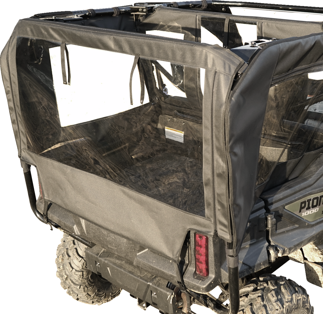 SEIZMIK Soft Doors - Middle/Rear Windows - Black/Clear - Honda - Pioneer 51-20983