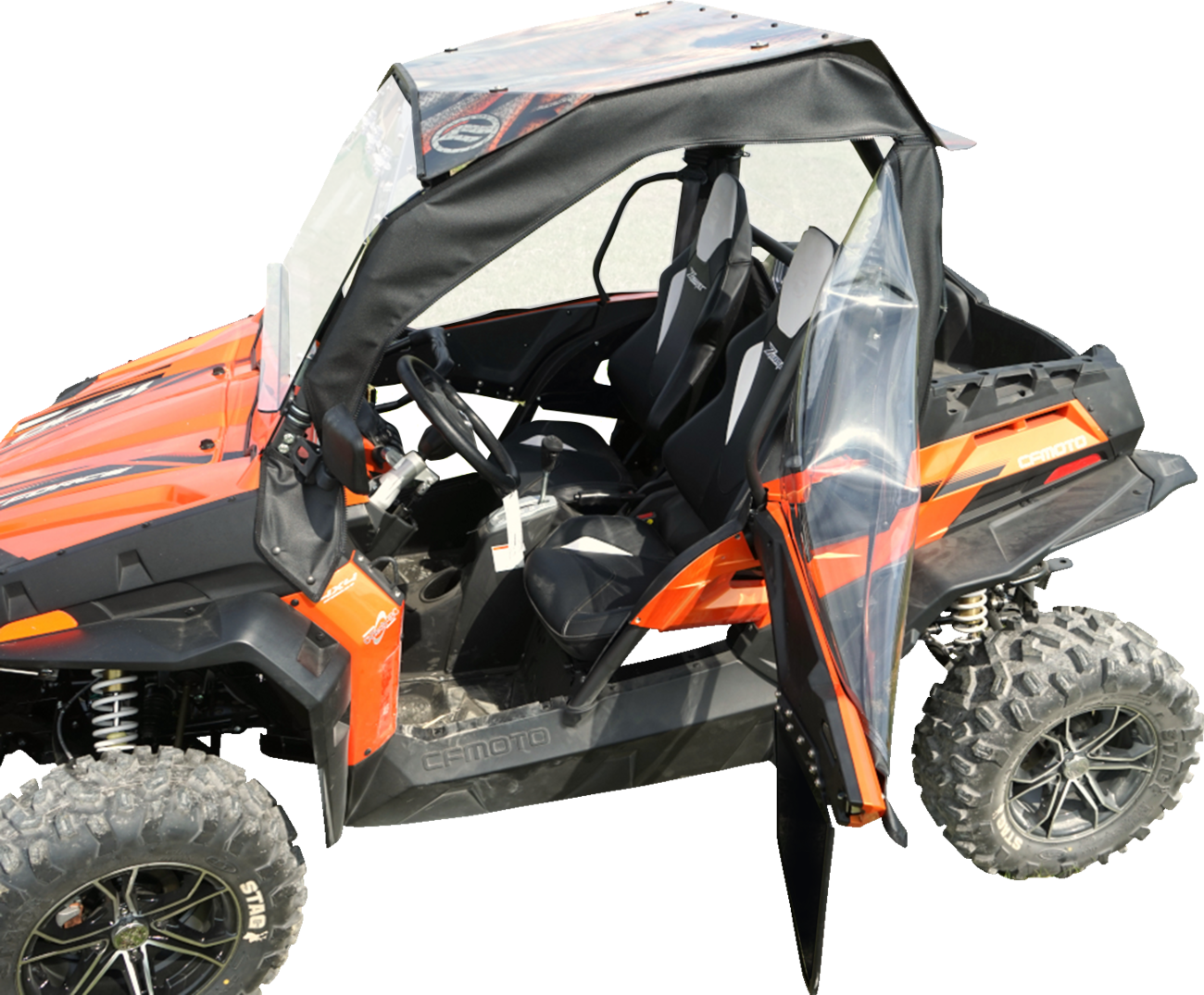 SEIZMIK Soft Enclosure - Upper - Black/Clear - CF Moto - ZForce 51-20984