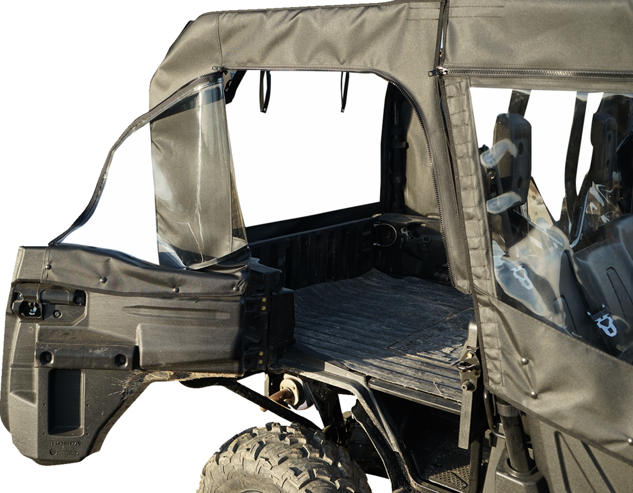 SEIZMIK Soft Doors - Middle/Rear Windows - Black/Clear - Honda - Pioneer 51-20983