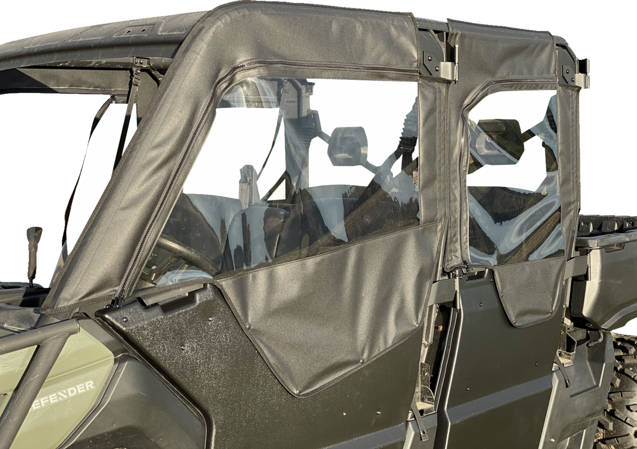SEIZMIK Soft Upper Doors - Black/Clear - Can-Am - Defender - '17-'25 51-20986
