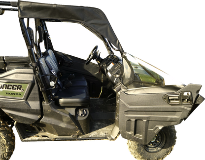 SEIZMIK Soft Doors - Middle/Rear Windows - Black/Clear - Honda - Pioneer 51-20983