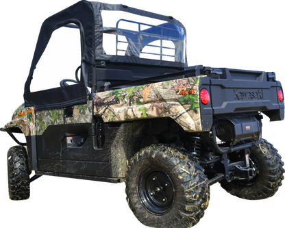 SEIZMIK Soft Upper Doors - Rear Window - Black/Clear - Kawasaki - Mule 51-20988