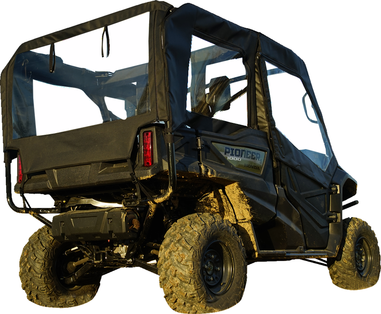 SEIZMIK Soft Doors - Middle/Rear Windows - Black/Clear - Honda - Pioneer 51-20983