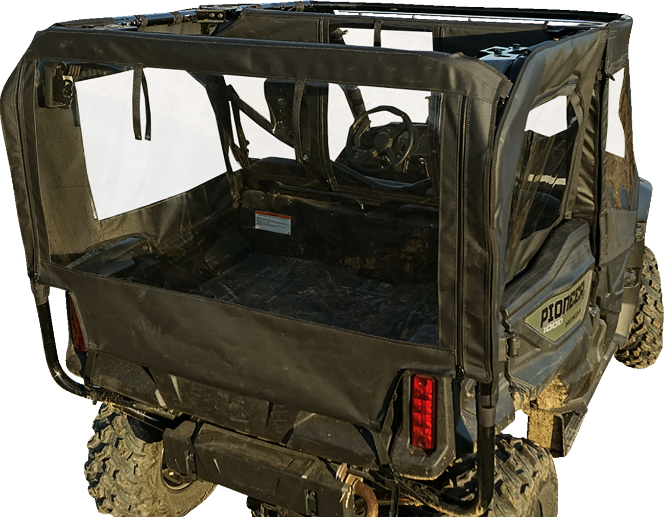 SEIZMIK Soft Doors - Middle/Rear Windows - Black/Clear - Honda - Pioneer 51-20983