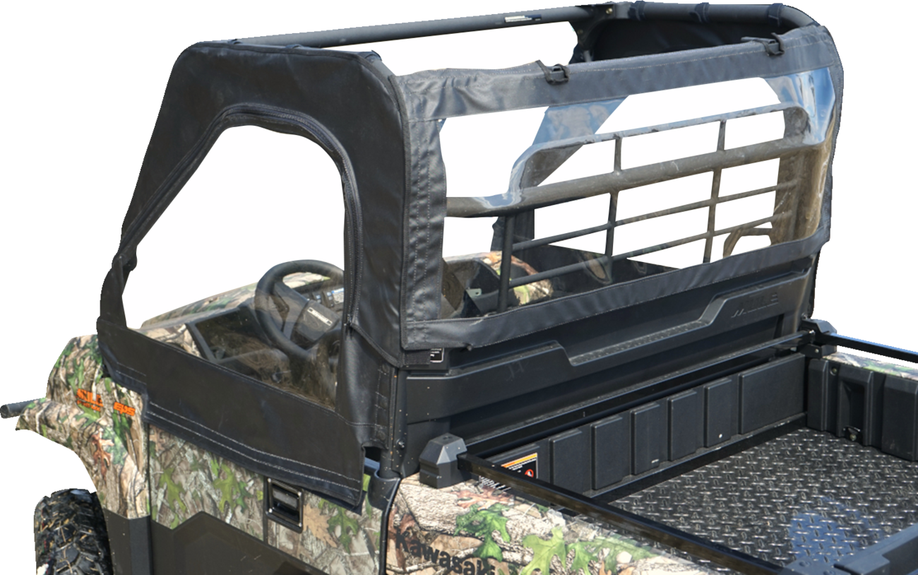 SEIZMIK Soft Upper Doors - Rear Window - Black/Clear - Kawasaki - Mule 51-20988