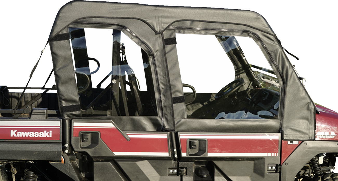 SEIZMIK Soft Upper Doors - Black/Clear - Kawasaki - Mule 51-20989