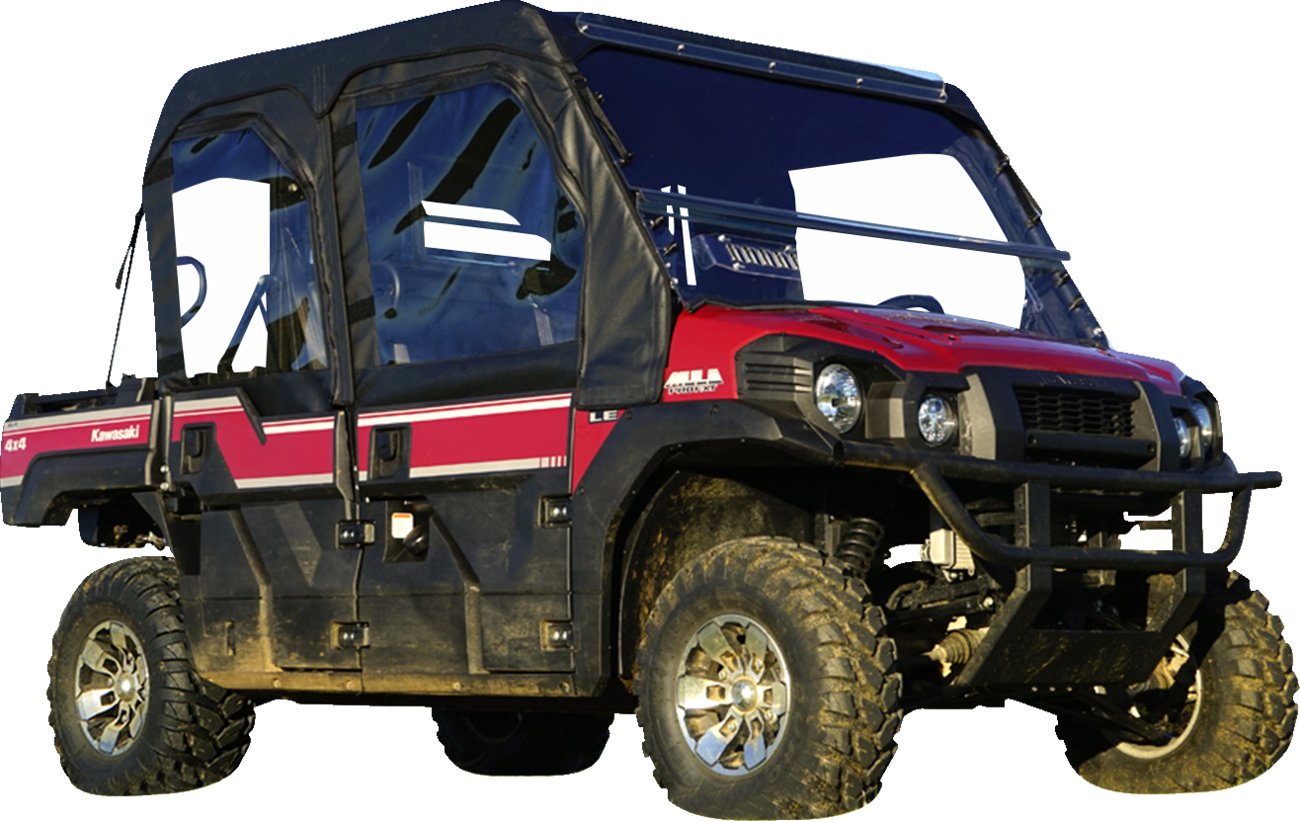 SEIZMIK Soft Upper Doors - Black/Clear - Kawasaki - Mule 51-20989