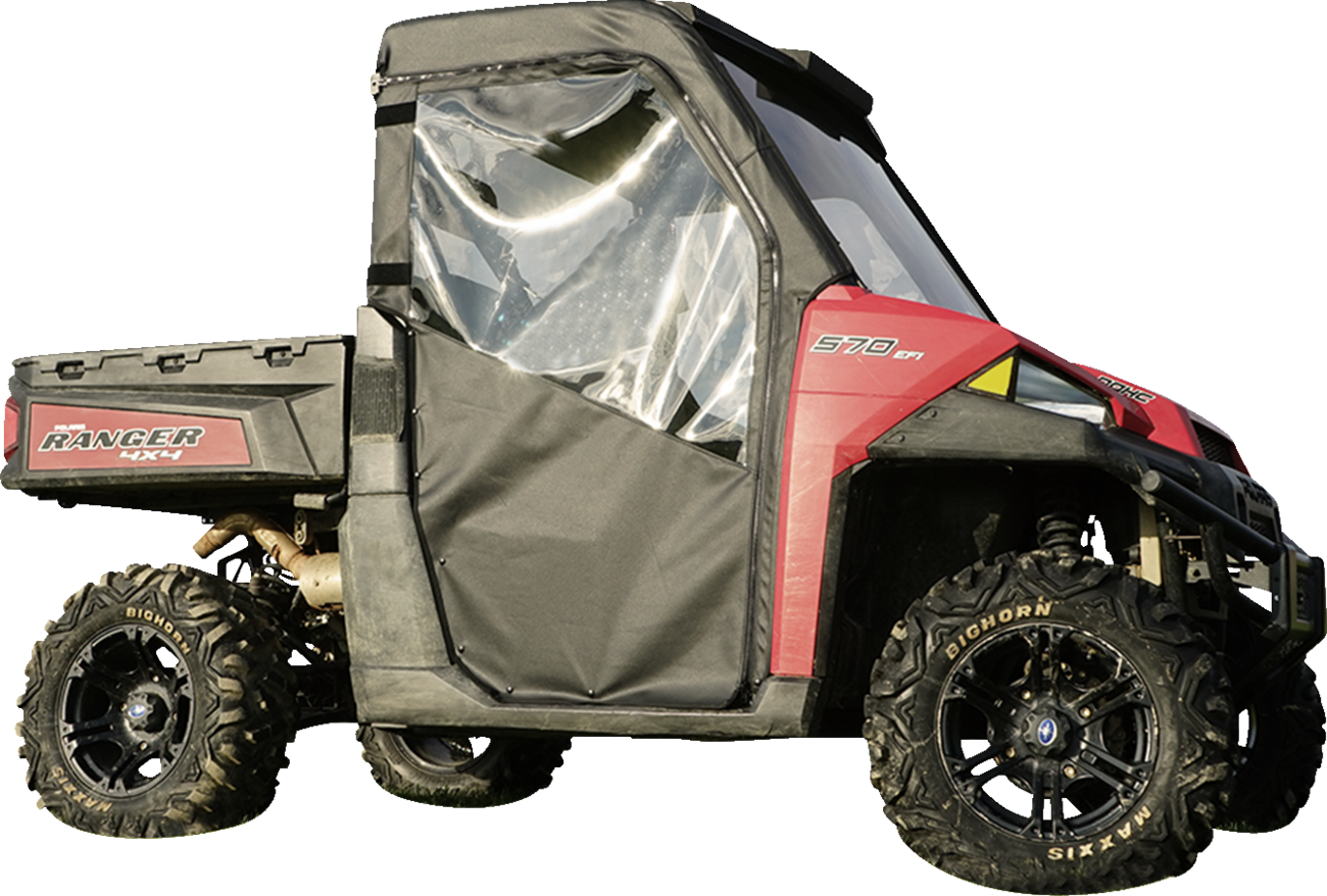 SEIZMIK Soft Full Doors - Rear Window - Black/Clear - Polaris - Ranger 51-20992
