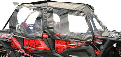 SEIZMIK Soft Upper Doors - Rear Window - Roof - Black/Clear - Polaris - RZR 51-20990