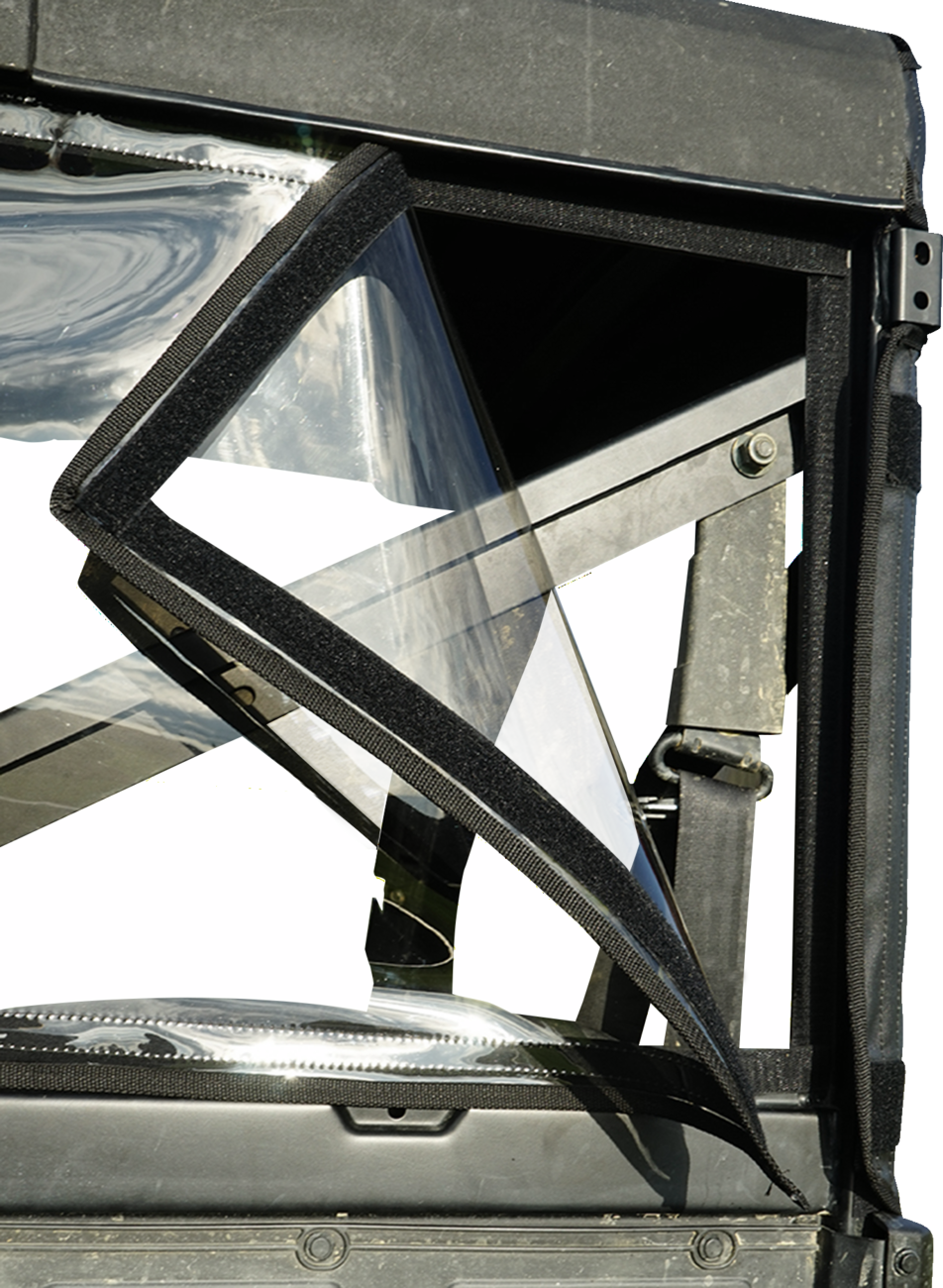 SEIZMIK Soft Full Doors - Rear Window - Black/Clear - Polaris - Ranger 51-20992