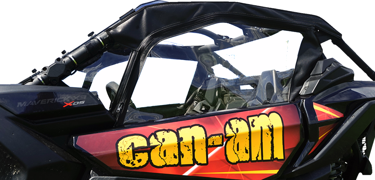 SEIZMIK Soft Upper Doors - Black/Clear - Can-Am - Maverick 51-20993