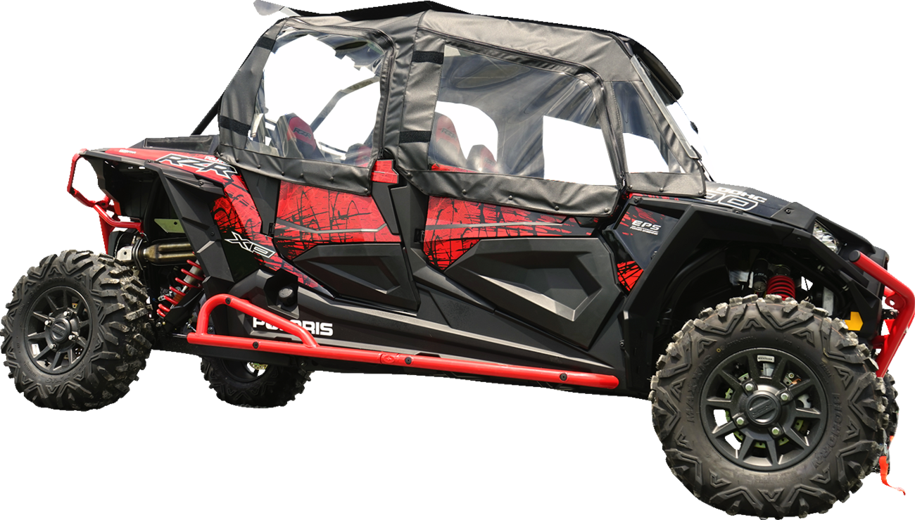 SEIZMIK Soft Upper Doors - Rear Window - Roof - Black/Clear - Polaris - RZR 51-20990