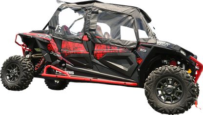SEIZMIK Soft Upper Doors - Rear Window - Roof - Black/Clear - Polaris - RZR 51-20990