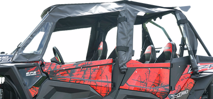 SEIZMIK Soft Upper Doors - Rear Window - Roof - Black/Clear - Polaris - RZR 51-20990