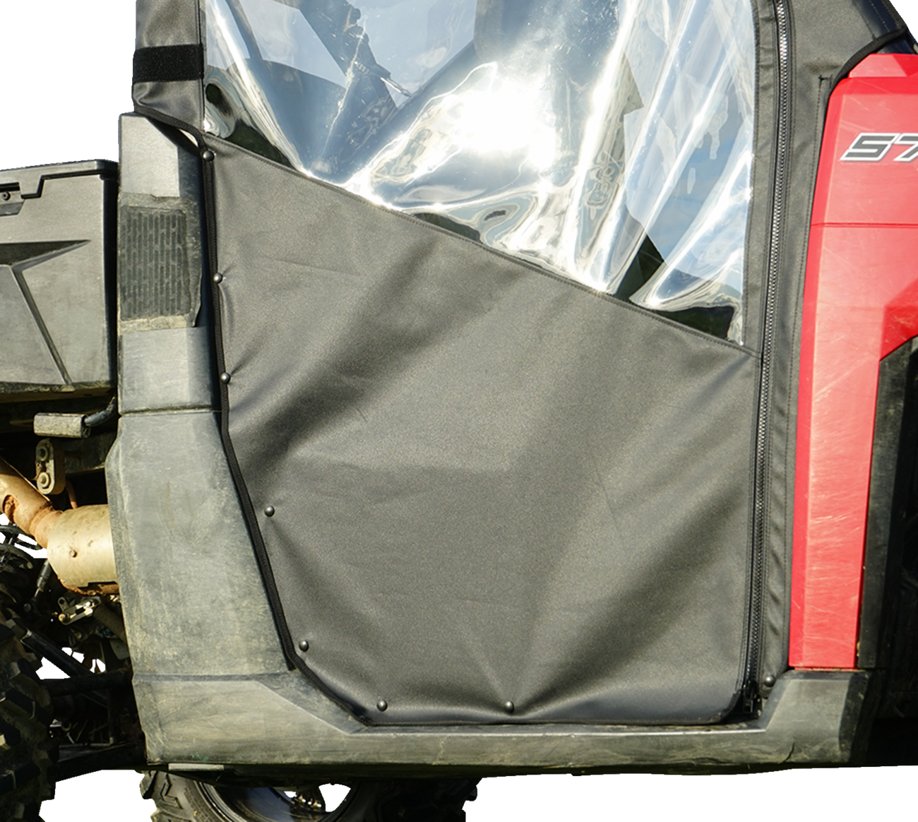 SEIZMIK Soft Full Doors - Rear Window - Black/Clear - Polaris - Ranger 51-20992