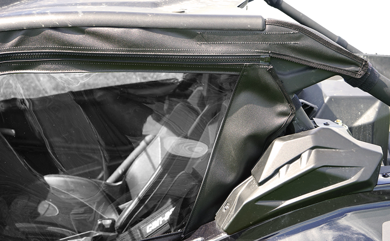 SEIZMIK Soft Upper Doors - Black/Clear - Can-Am - Maverick 51-20993