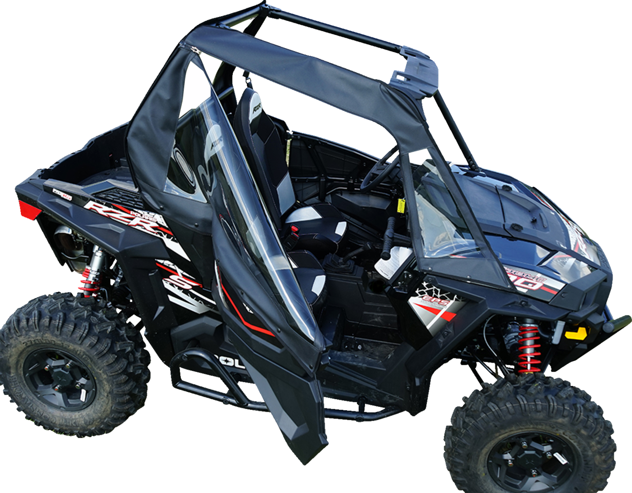 SEIZMIK Soft Enclosure - Upper - Black/Clear - Polaris - RZR 51-20995