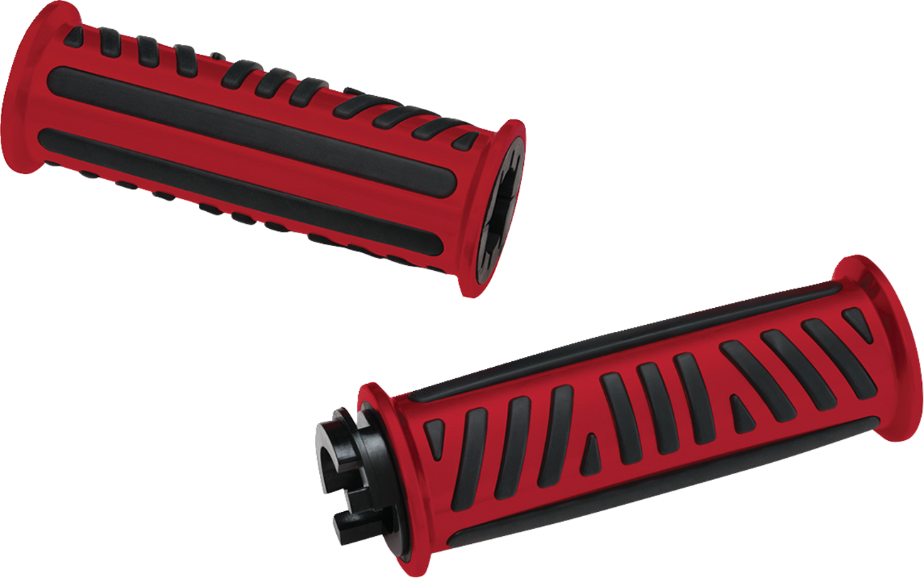 SHOW CHROME Combat Grips - Ryker - Red 17-455RD