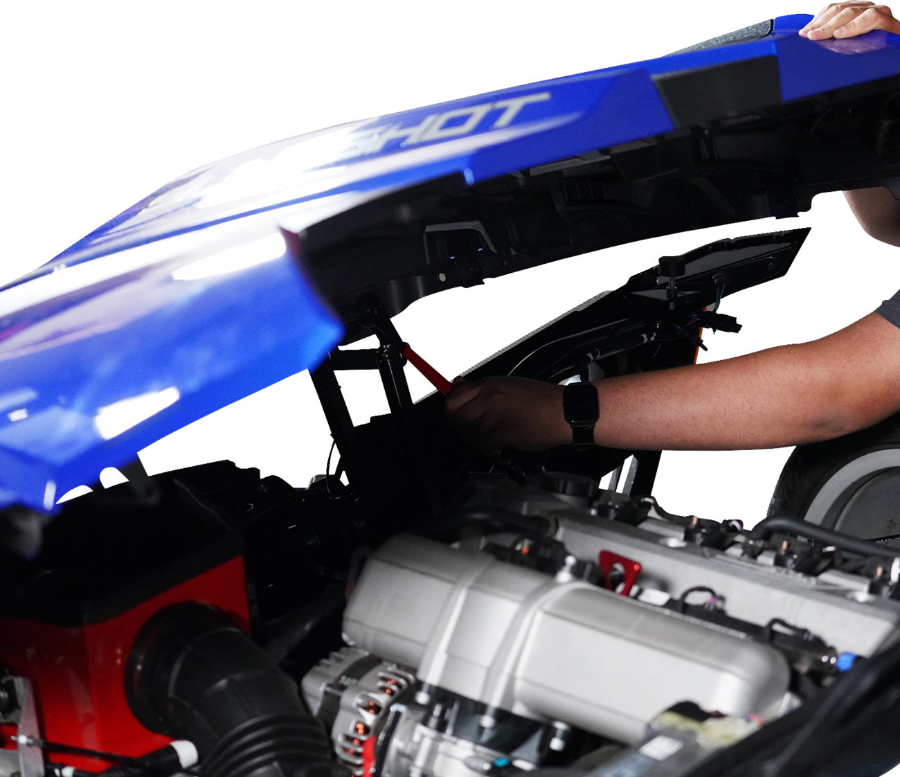 SHOW CHROME Hood Rod - Adjustable - Polaris Slingshot 44-110
