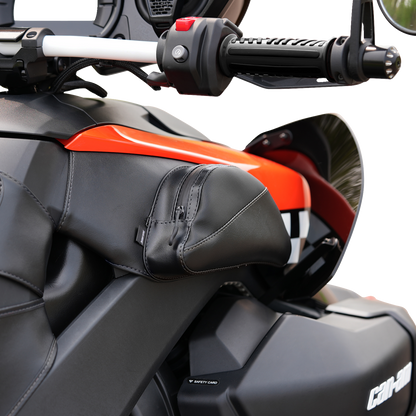 SHOW CHROME Dual Side Tank Pouch - Ballistic w/ Black Stitch - Ryker '19-'24 H40-401CBK
