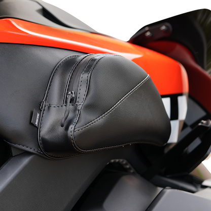 SHOW CHROME Dual Side Tank Pouch - Ballistic w/ Black Stitch - Ryker '19-'24 H40-401CBK