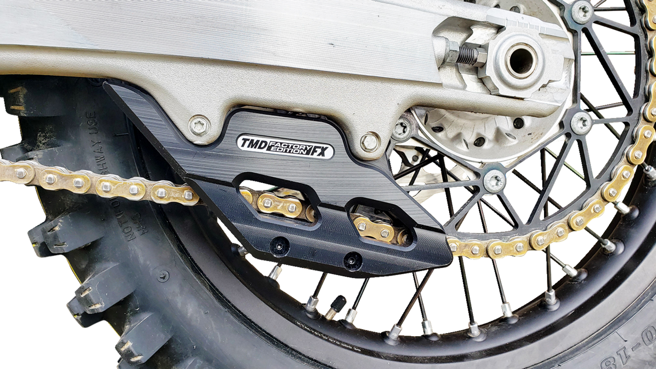 T.M. DESIGNWORKS Factory Edition Chain Guide With Replacement Wear Pad - Black - Gas Gas/Husqvarna/KTM RCG-KT5-BK